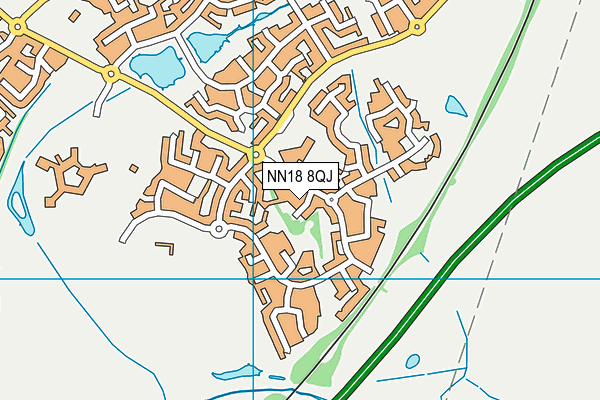 NN18 8QJ map - OS VectorMap District (Ordnance Survey)