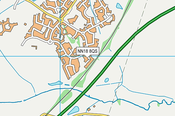 NN18 8QS map - OS VectorMap District (Ordnance Survey)