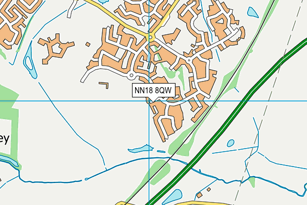 NN18 8QW map - OS VectorMap District (Ordnance Survey)