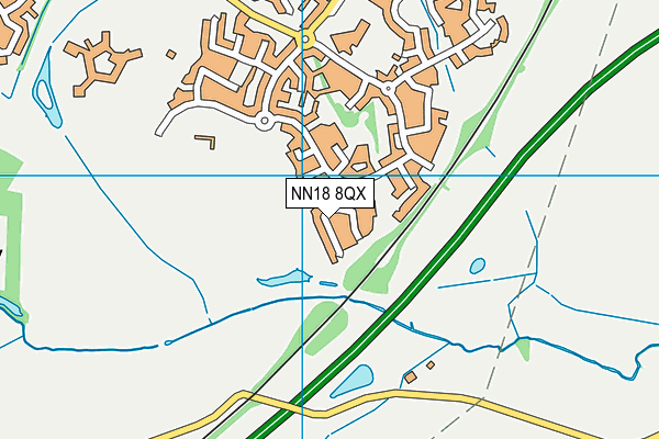 NN18 8QX map - OS VectorMap District (Ordnance Survey)