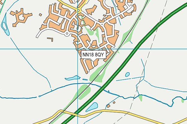 NN18 8QY map - OS VectorMap District (Ordnance Survey)