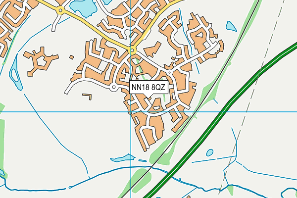 NN18 8QZ map - OS VectorMap District (Ordnance Survey)