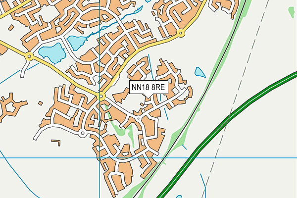 NN18 8RE map - OS VectorMap District (Ordnance Survey)