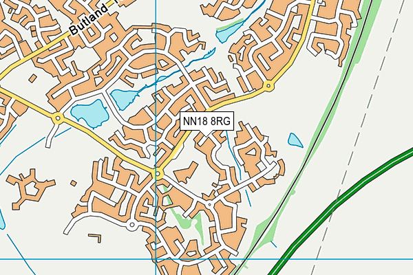 NN18 8RG map - OS VectorMap District (Ordnance Survey)