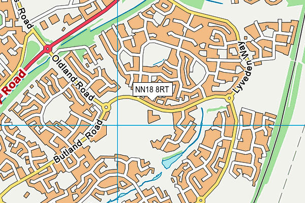 NN18 8RT map - OS VectorMap District (Ordnance Survey)