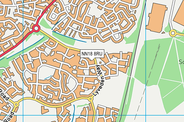 NN18 8RU map - OS VectorMap District (Ordnance Survey)