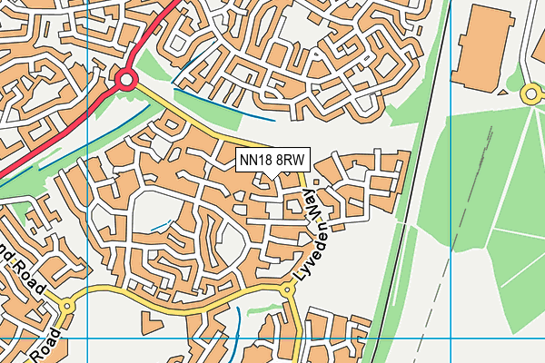 NN18 8RW map - OS VectorMap District (Ordnance Survey)