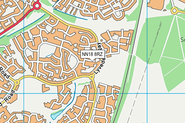 NN18 8RZ map - OS VectorMap District (Ordnance Survey)