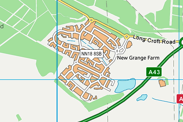 NN18 8SB map - OS VectorMap District (Ordnance Survey)