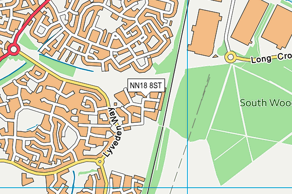 NN18 8ST map - OS VectorMap District (Ordnance Survey)