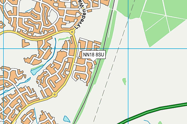 NN18 8SU map - OS VectorMap District (Ordnance Survey)
