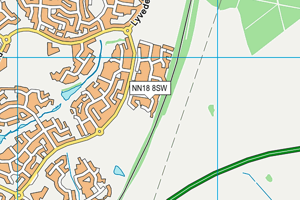 NN18 8SW map - OS VectorMap District (Ordnance Survey)