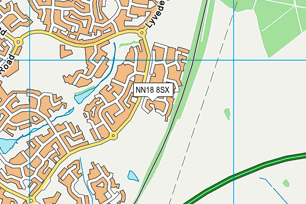 NN18 8SX map - OS VectorMap District (Ordnance Survey)