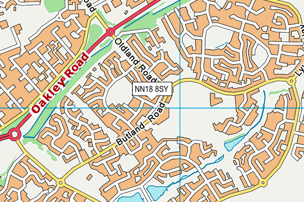 NN18 8SY map - OS VectorMap District (Ordnance Survey)