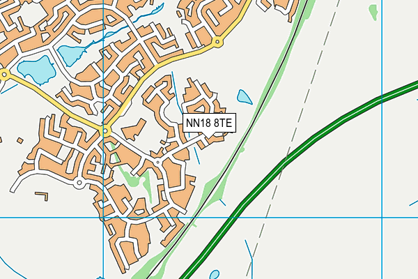 NN18 8TE map - OS VectorMap District (Ordnance Survey)