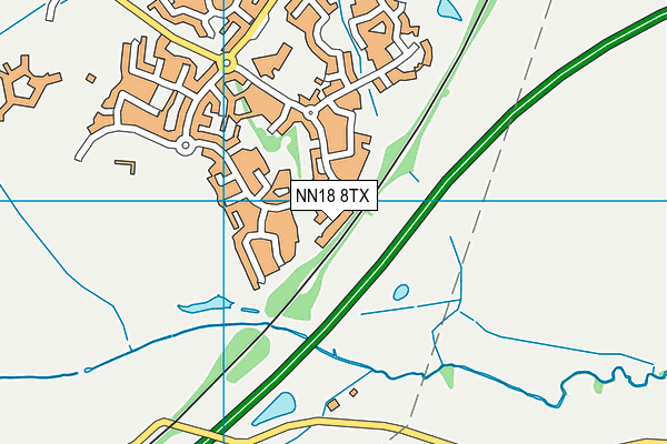 NN18 8TX map - OS VectorMap District (Ordnance Survey)