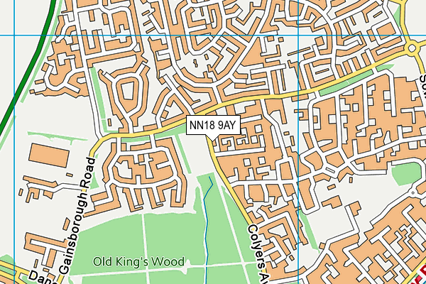 NN18 9AY map - OS VectorMap District (Ordnance Survey)
