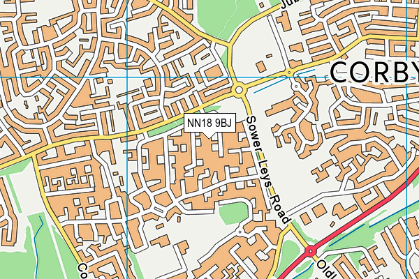 NN18 9BJ map - OS VectorMap District (Ordnance Survey)