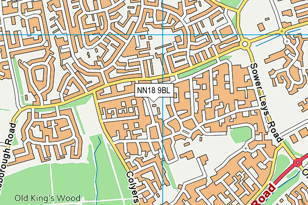 NN18 9BL map - OS VectorMap District (Ordnance Survey)
