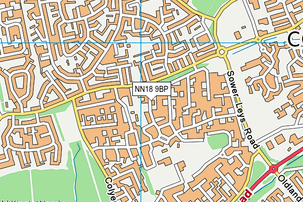 NN18 9BP map - OS VectorMap District (Ordnance Survey)