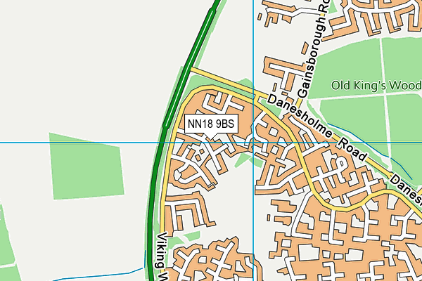 NN18 9BS map - OS VectorMap District (Ordnance Survey)