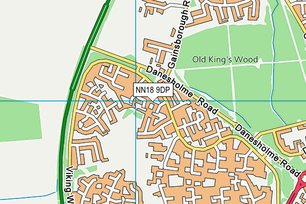 NN18 9DP map - OS VectorMap District (Ordnance Survey)