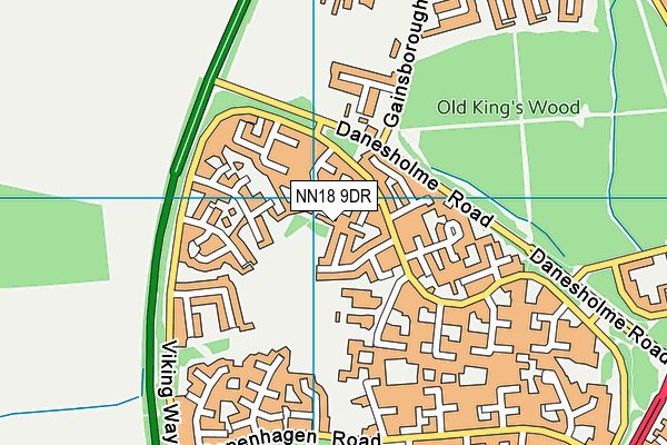 NN18 9DR map - OS VectorMap District (Ordnance Survey)