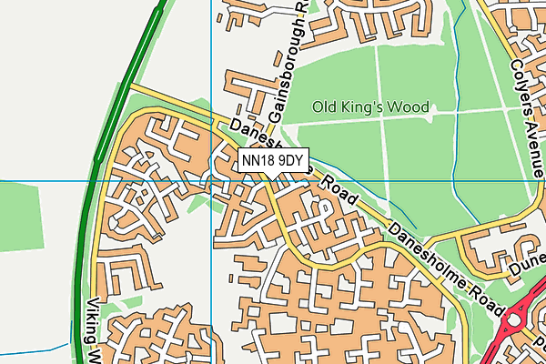NN18 9DY map - OS VectorMap District (Ordnance Survey)