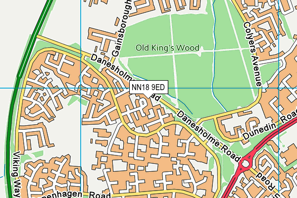 NN18 9ED map - OS VectorMap District (Ordnance Survey)