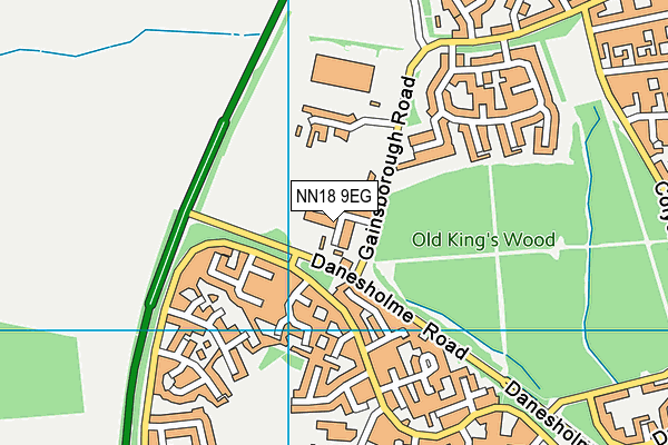 NN18 9EG map - OS VectorMap District (Ordnance Survey)