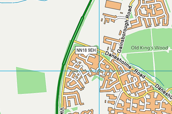 NN18 9EH map - OS VectorMap District (Ordnance Survey)