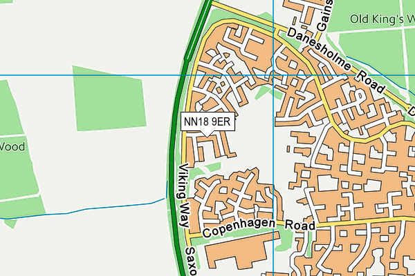 NN18 9ER map - OS VectorMap District (Ordnance Survey)