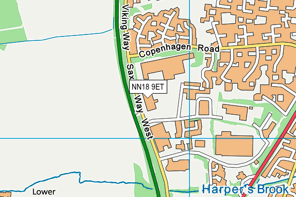 NN18 9ET map - OS VectorMap District (Ordnance Survey)