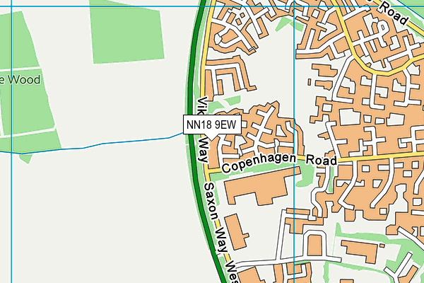 NN18 9EW map - OS VectorMap District (Ordnance Survey)