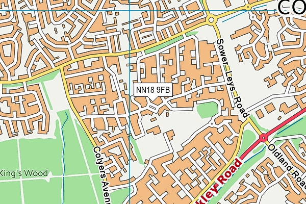 NN18 9FB map - OS VectorMap District (Ordnance Survey)