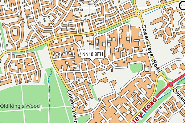NN18 9FH map - OS VectorMap District (Ordnance Survey)