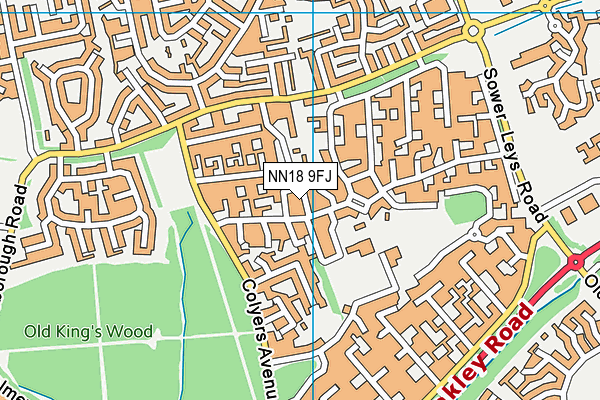 NN18 9FJ map - OS VectorMap District (Ordnance Survey)
