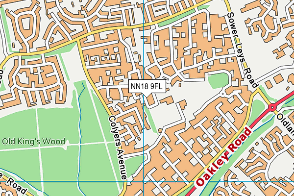 NN18 9FL map - OS VectorMap District (Ordnance Survey)