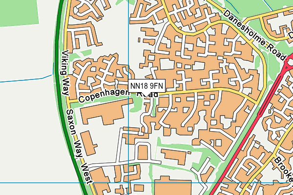NN18 9FN map - OS VectorMap District (Ordnance Survey)