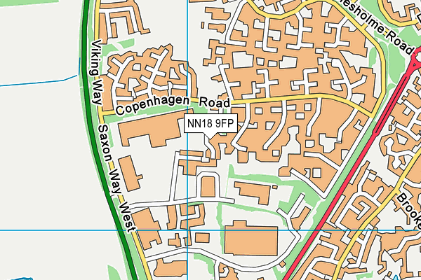 NN18 9FP map - OS VectorMap District (Ordnance Survey)