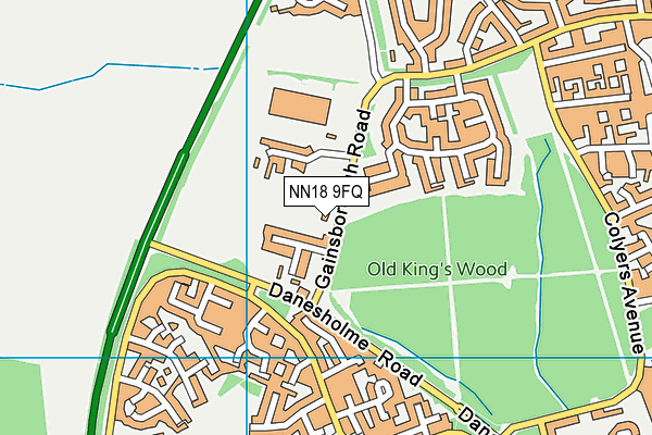 NN18 9FQ map - OS VectorMap District (Ordnance Survey)