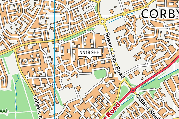NN18 9HH map - OS VectorMap District (Ordnance Survey)
