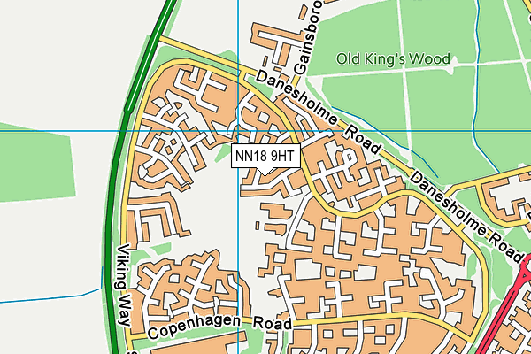 NN18 9HT map - OS VectorMap District (Ordnance Survey)