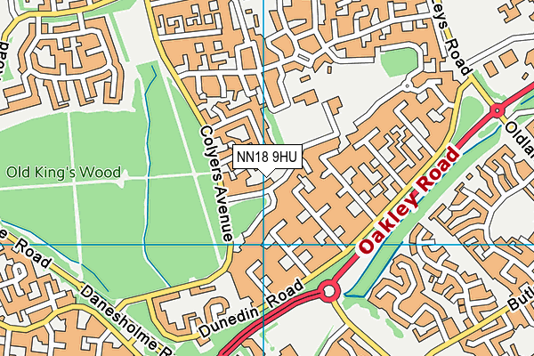 Kingswood Neighbourhood Centre Pitch map (NN18 9HU) - OS VectorMap District (Ordnance Survey)