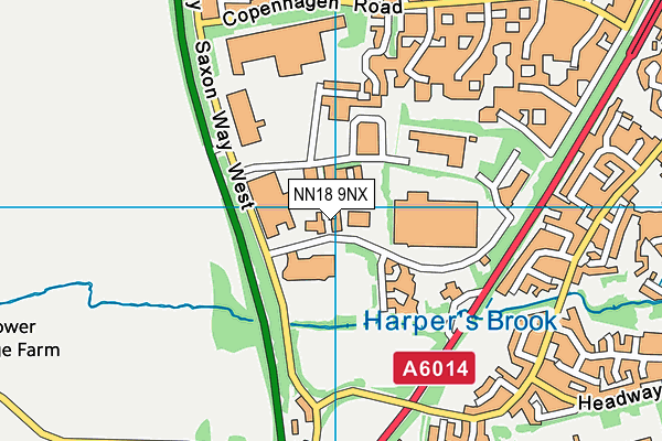 NN18 9NX map - OS VectorMap District (Ordnance Survey)