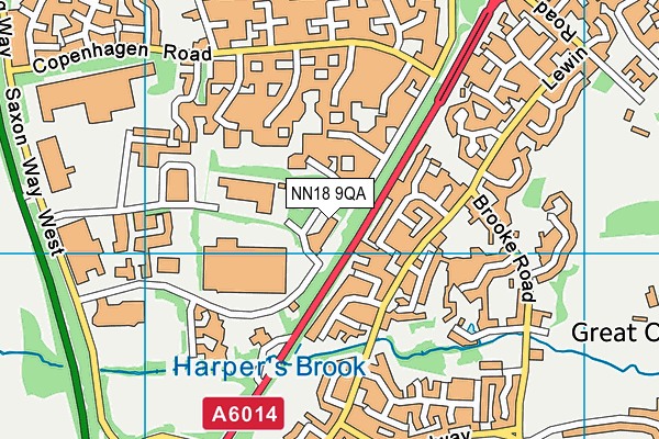 NN18 9QA map - OS VectorMap District (Ordnance Survey)