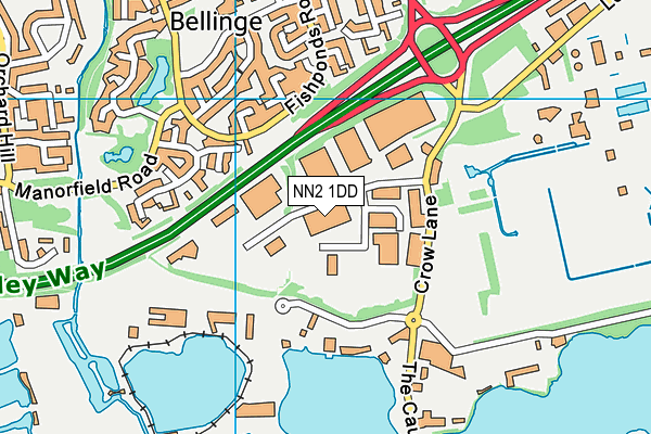 NN2 1DD map - OS VectorMap District (Ordnance Survey)