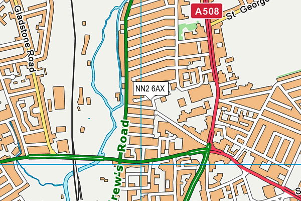 NN2 6AX map - OS VectorMap District (Ordnance Survey)