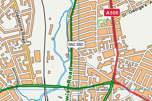 NN2 6BD map - OS VectorMap District (Ordnance Survey)