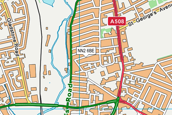 NN2 6BE map - OS VectorMap District (Ordnance Survey)